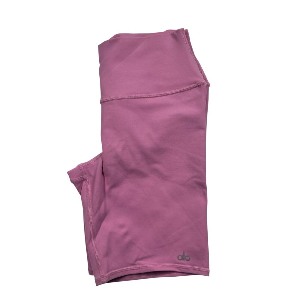 Alo Yoga‎ Pink Biker Shorts Size L 7" Inseam Athleisure Barbiecore Running